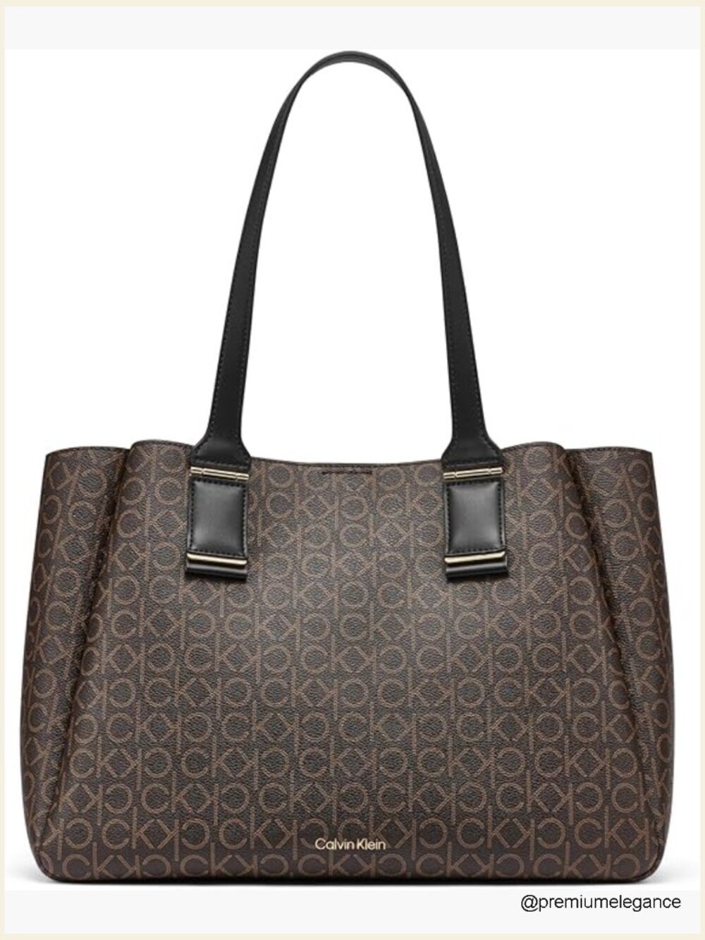 Vegan Leather Organizational Tote with Interior Pockets